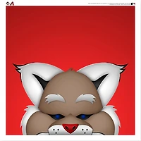D. Baxter Bobcat Arizona Diamondbacks 12'' x 12'' Minimalist Mascot Poster Print