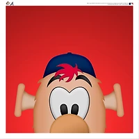 Blooper Atlanta Braves 12'' x 12'' Minimalist Mascot Poster Print
