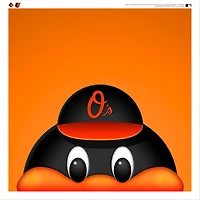 The Bird Baltimore Orioles 12'' x 12'' Minimalist Mascot Poster Print