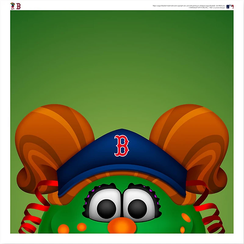 Tessie Boston Red Sox 12'' x 12'' Minimalist Mascot Poster Print