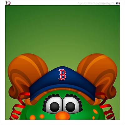 Tessie Boston Red Sox 12'' x 12'' Minimalist Mascot Poster Print