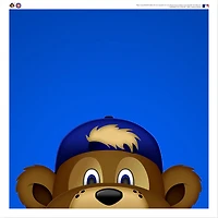 Clark the Cub Chicago Cubs 12'' x 12'' Minimalist Mascot Poster Print