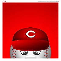 MR. RED Cincinnati Reds 12'' x 12'' Minimalist Mascot Poster Print