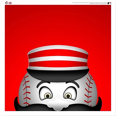 Mr. Redlegs Cincinnati Reds 12'' x 12'' Minimalist Mascot Poster Print