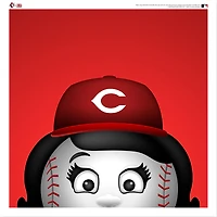 Rosie Red Cincinnati Reds 12'' x 12'' Minimalist Mascot Poster Print