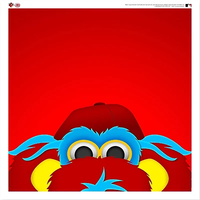 GAPPER Cincinnati Reds 12'' x 12'' Minimalist Mascot Poster Print
