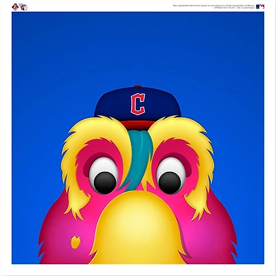 Slider Cleveland Guardians 12'' x 12'' Minimalist Mascot Poster Print