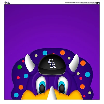 Dinger Colorado Rockies 12'' x 12'' Minimalist Mascot Poster Print