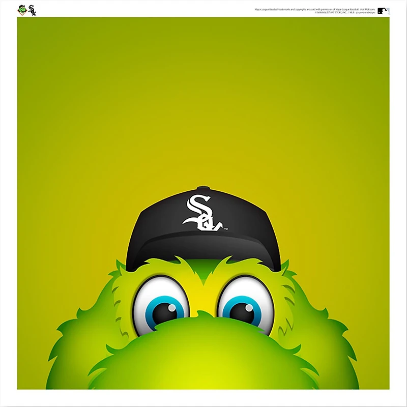 Southpaw Chicago White Sox 12'' x 12'' Minimalist Mascot Poster Print
