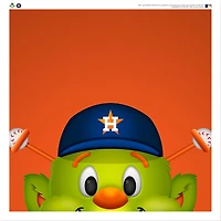 Orbit Houston Astros 12'' x 12'' Minimalist Mascot Poster Print