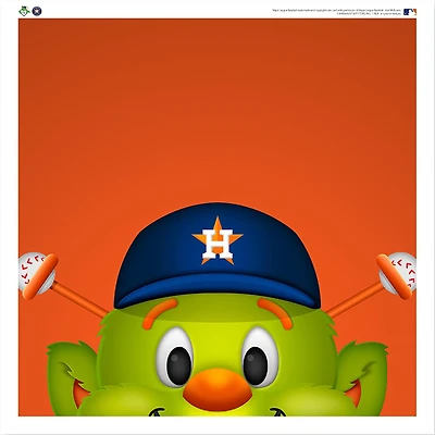 Orbit Houston Astros 12'' x 12'' Minimalist Mascot Poster Print