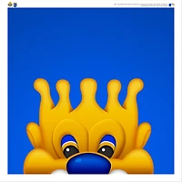 Sluggerrr Kansas City Royals 12'' x 12'' Minimalist Mascot Poster Print