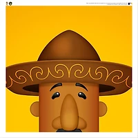 Chorizo Milwaukee Brewers 12'' x 12'' Minimalist Mascot Poster Print