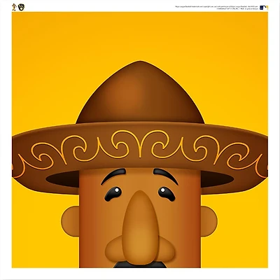 Chorizo Milwaukee Brewers 12'' x 12'' Minimalist Mascot Poster Print
