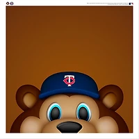 T.C. Bear Minnesota Twins 12'' x 12'' Minimalist Mascot Poster Print