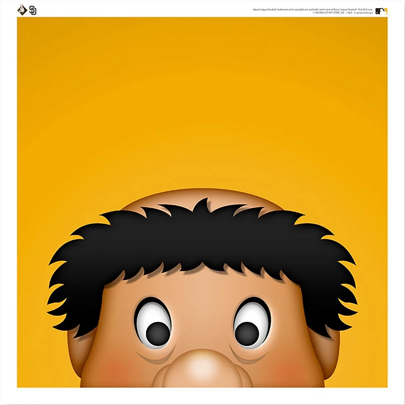 The Swinging Friar San Diego Padres 12'' x 12'' Minimalist Mascot Poster Print