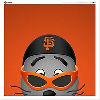 Lou Seal San Francisco Giants 12'' x 12'' Minimalist Mascot Poster Print