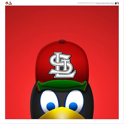 Fredbird St. Louis Cardinals 12'' x 12'' Minimalist Mascot Poster Print