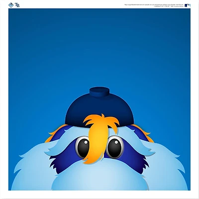 RAYMOND Tampa Bay Rays 12'' x 12'' Minimalist Mascot Poster Print