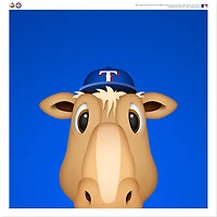 Ranger Captain Texas Rangers 12'' x 12'' Minimalist Mascot Poster Print