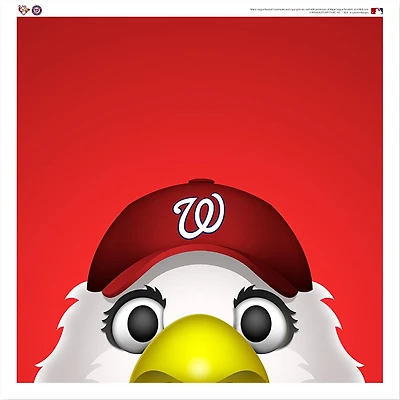 Screech Washington Nationals 12'' x 12'' Minimalist Mascot Poster Print