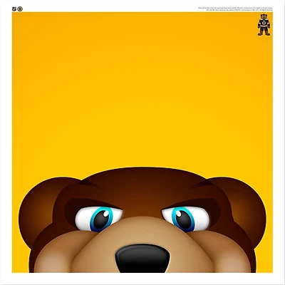 Blades Boston Bruins 12'' x 12'' Minimalist Mascot Poster Print