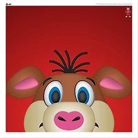 Stormy Carolina Hurricanes 12'' x 12'' Minimalist Mascot Poster Print