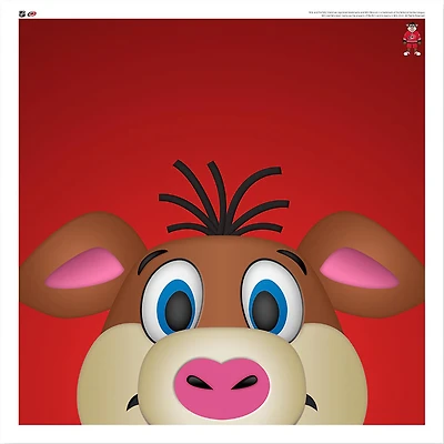 Stormy Carolina Hurricanes 12'' x 12'' Minimalist Mascot Poster Print