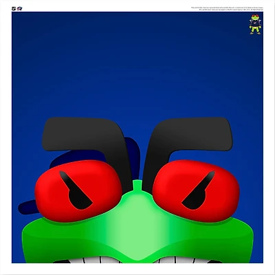 Stinger Columbus Blue Jackets 12'' x 12'' Minimalist Mascot Poster Print
