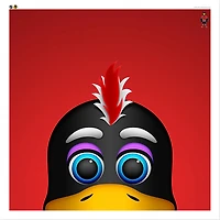 TOMMYHAWK Chicago Blackhawks 12'' x 12'' Minimalist Mascot Poster Print