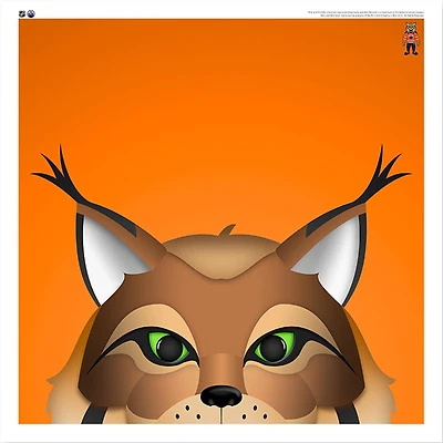 Hunter Edmonton Oilers 12'' x 12'' Minimalist Mascot Poster Print