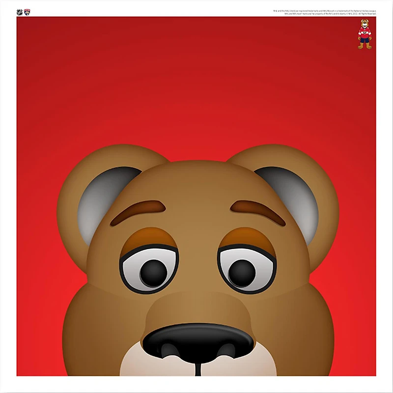 Stanley C. Panther Florida Panthers 12'' x 12'' Minimalist Mascot Poster Print