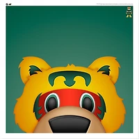 Nordy Minnesota Wild 12'' x 12'' Minimalist Mascot Poster Print