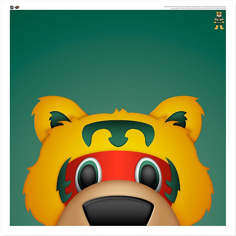 Nordy Minnesota Wild 12'' x 12'' Minimalist Mascot Poster Print