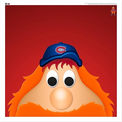 Youppi! Montreal Canadiens 12'' x 12'' Minimalist Mascot Poster Print