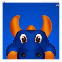 Sparky the Dragon New York Islanders 12'' x 12'' Minimalist Mascot Poster Print