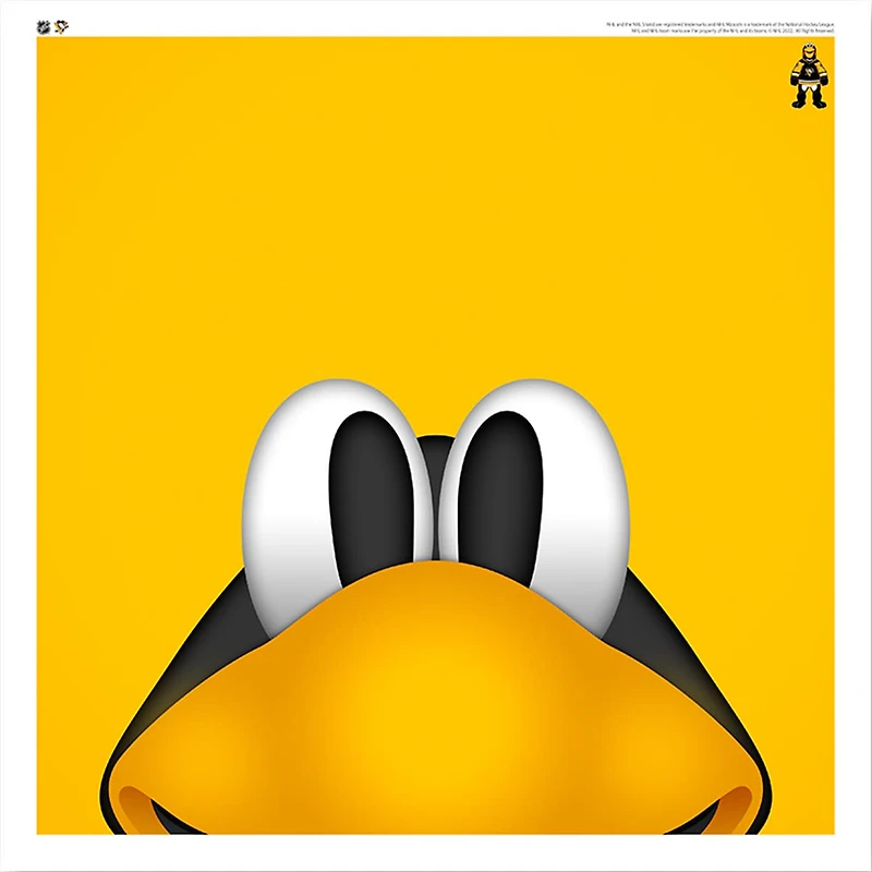 Iceburgh Pittsburgh Penguins 12'' x 12'' Minimalist Mascot Poster Print
