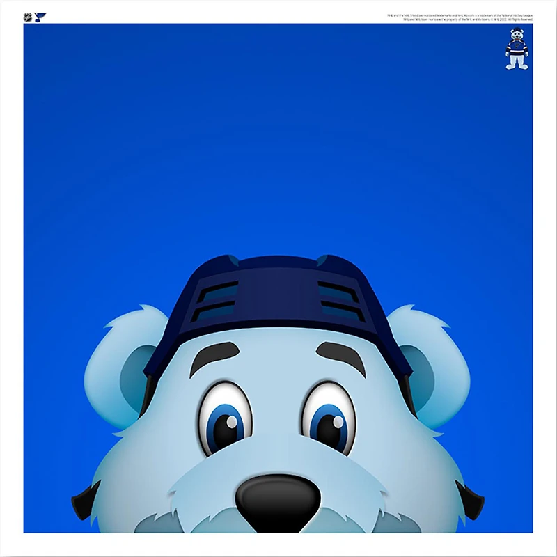 Louie St. Louis Blues 12'' x 12'' Minimalist Mascot Poster Print