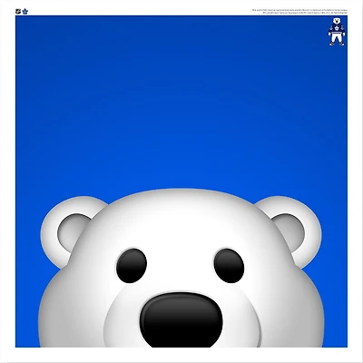 Carlton The Bear Toronto Maple Leafs 12'' x 12'' Minimalist Mascot Poster Print