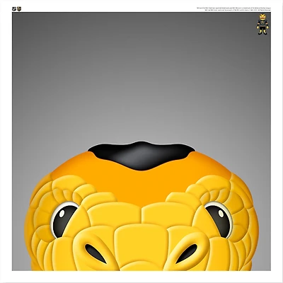 Chance The Gila Monster Vegas Golden Knights 12'' x 12'' Minimalist Mascot Poster Print