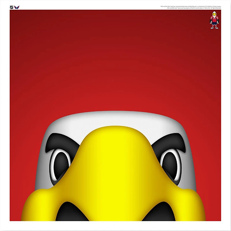 Slapshot Washington Capitals 12'' x 12'' Minimalist Mascot Poster Print