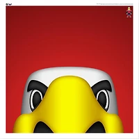 Slapshot Washington Capitals 12'' x 12'' Minimalist Mascot Poster Print