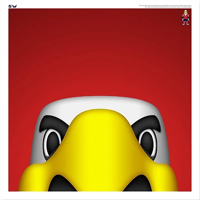 Slapshot Washington Capitals 12'' x 12'' Minimalist Mascot Poster Print