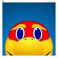 Big Jay Kansas Jayhawks 12'' x 12'' Minimalist Mascot Poster Print