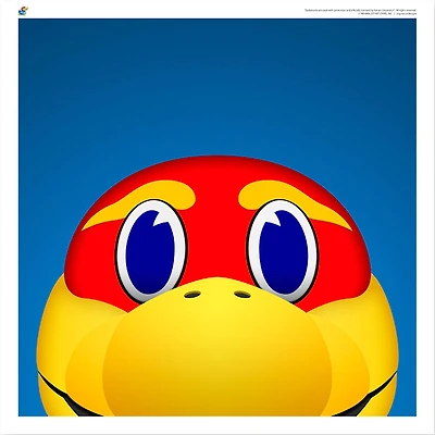 Big Jay Kansas Jayhawks 12'' x 12'' Minimalist Mascot Poster Print