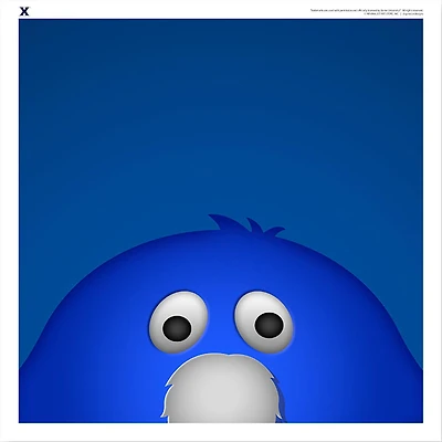 Blue Blob Xavier Musketeers 12'' x 12'' Minimalist Mascot Poster Print