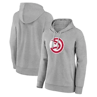 Women's Gray Atlanta Hawks Primary Logo Pullover Hoodie