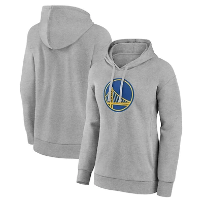 Women's Gray Golden State Warriors Team Primary Logo Pullover Hoodie