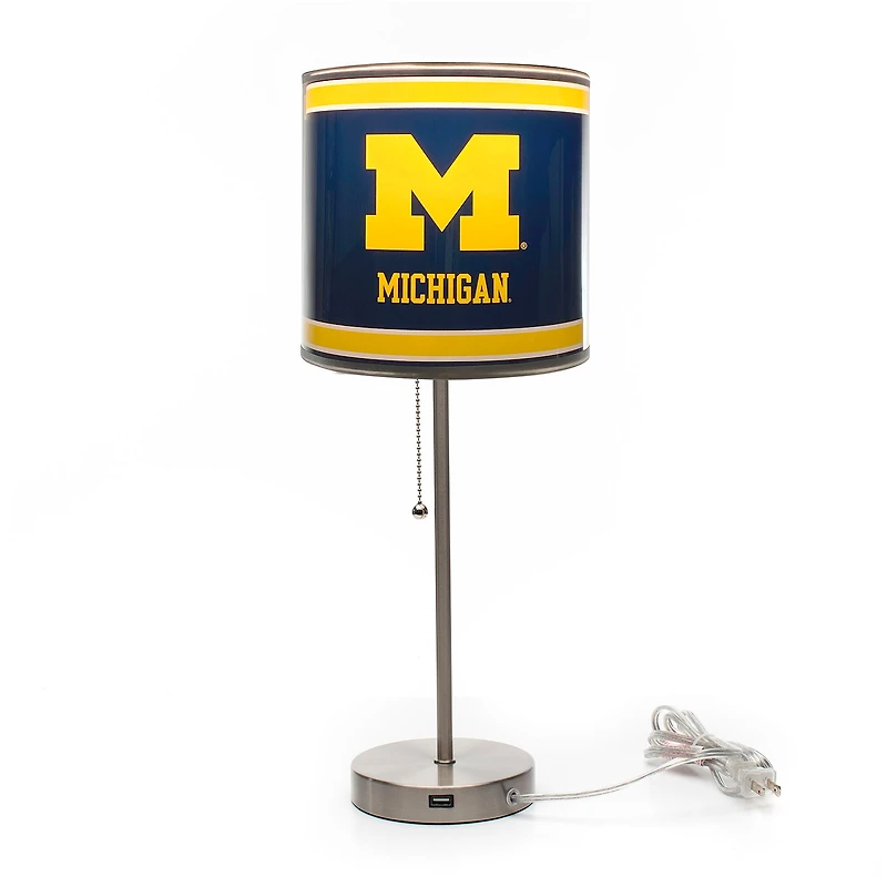 Imperial Michigan Wolverines Chrome Desk Lamp