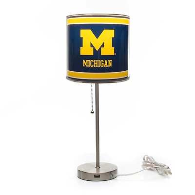 Imperial Michigan Wolverines Chrome Desk Lamp